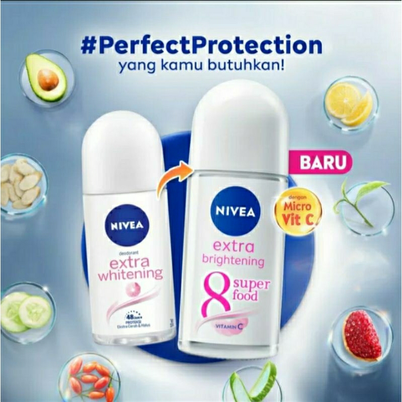 Nivea Deodorant Extra Brightening Roll On 50ML