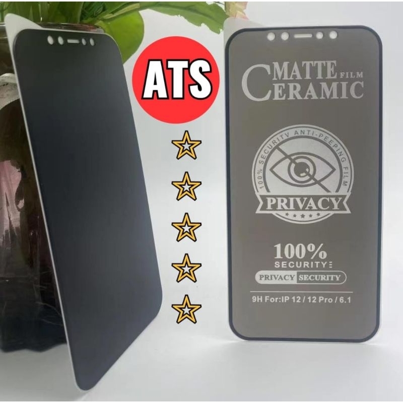 Tempered Glass Anti-Spy Matte Film Ceramic Privacy Anti-Spy Oppo A5 2020, Oppo A9 2020, Oppo A15, Oppo A15S, Oppo A16, Oppo A16E, Oppo A16K, Oppo A17, Oppo A17K, Oppo A31, Oppo A53S 5G, Oppo A57 4G, Oppo A77S