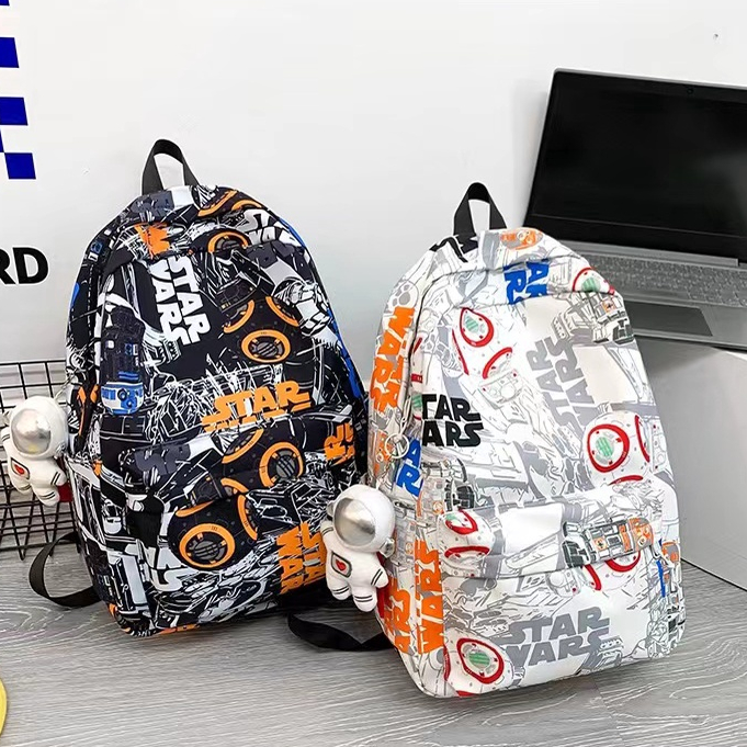 Highland Tas Ransel Pria Wanita Model Astronout Star Wars Kekinian Waterproof Sekolah Kerja Kuliah Fashionable Korean Style TR610