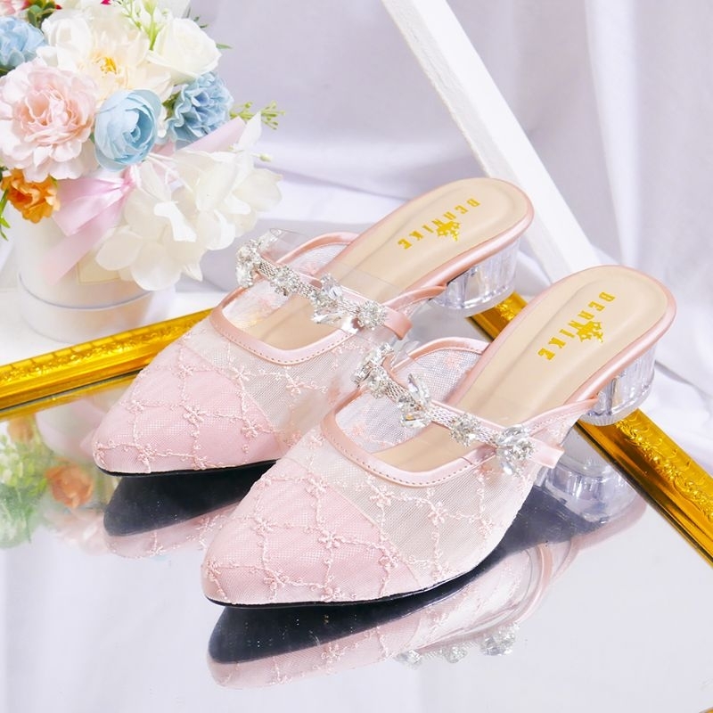 Sepatu Wanita Cewek Sepatu Pesta Pernikahan Sepatu pesta Wanita hak 3 cm