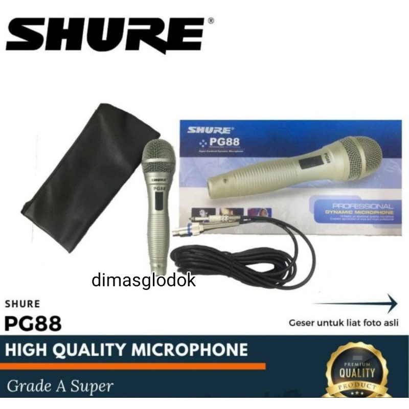 Mic Shure PG 88 Mikropon Kabel Shure PG88 Mikrofon Vokal Shure PG-88
