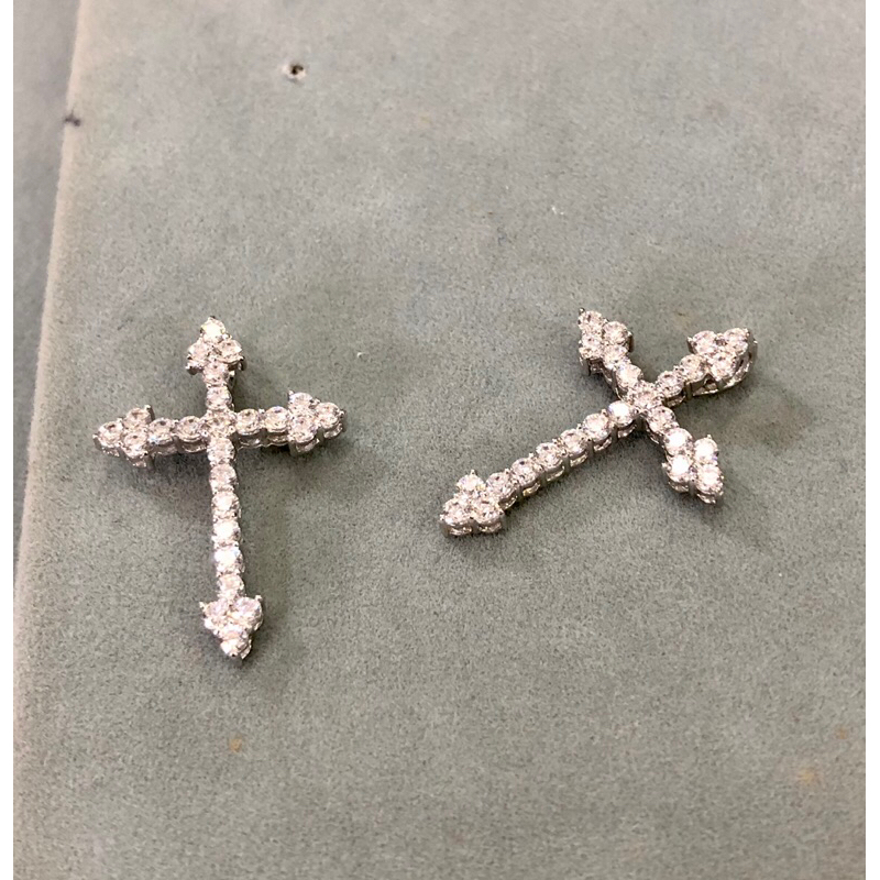 Liontin Salib Emas Putih kadar 750 17k