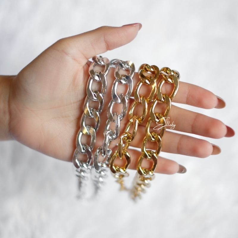 kalung rantai / chain kalung / choker kalung silver / kalung rantai gold besar