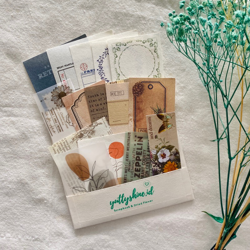 

1 set Journaling kit / Paper deco label untuk jurnal/Scrapbook