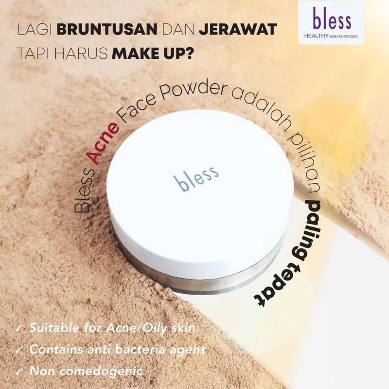 BLESS Acne Face Powder 21g | Bedak Tabur - Jerawat / Kulit Berminyak [Improved Formula]