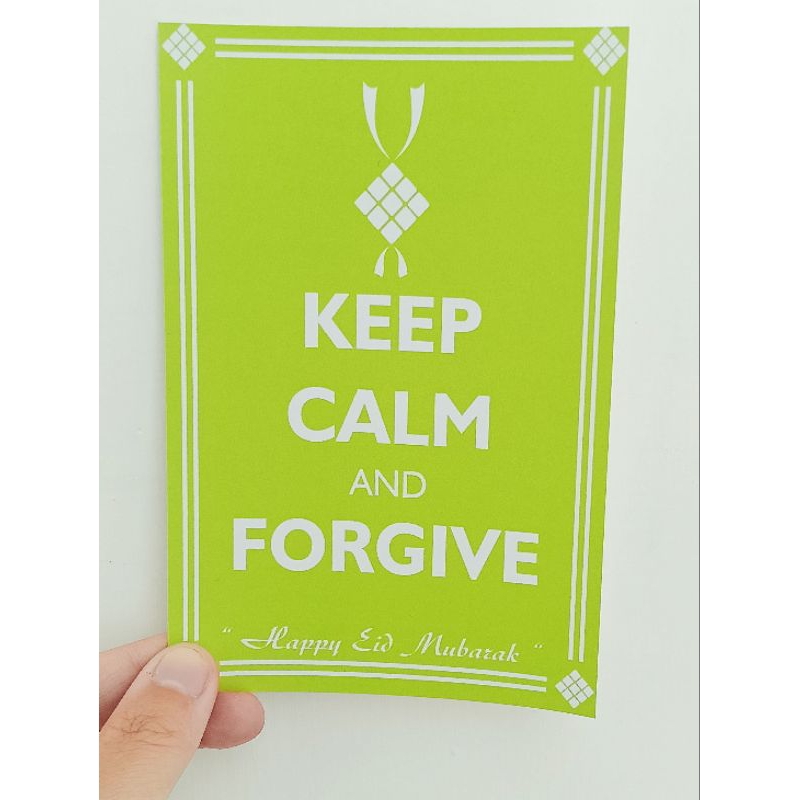 

KEEP CALM AND FORGIVE KARTU LEBARAN HIJAU UCAPAN POSTCARD POS POSTCARD POSTCROSSING SURAT FILATELI