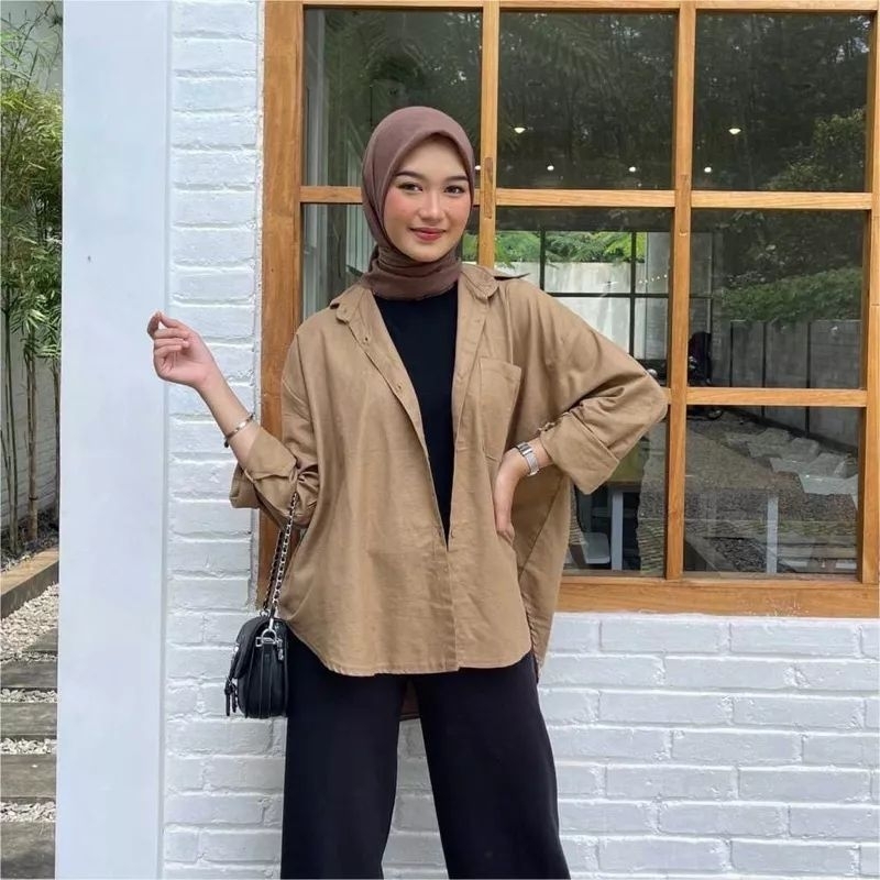 KEMEJA OVERSIZE WANITA OLIVIA LINEN / OLIVIA SHIRT