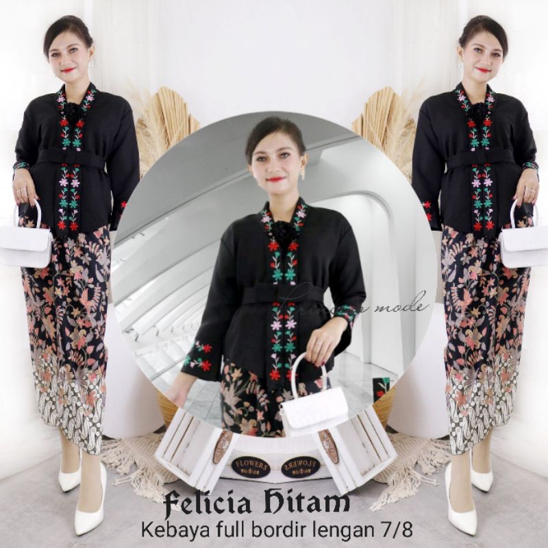 Atasan Kebaya Floy Encim Wisuda Pesta Size Standar Jumbo Felicia