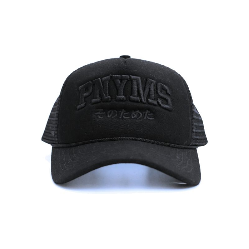 Trucker hat Omidoki Topi Jaring Pria Bordir full black