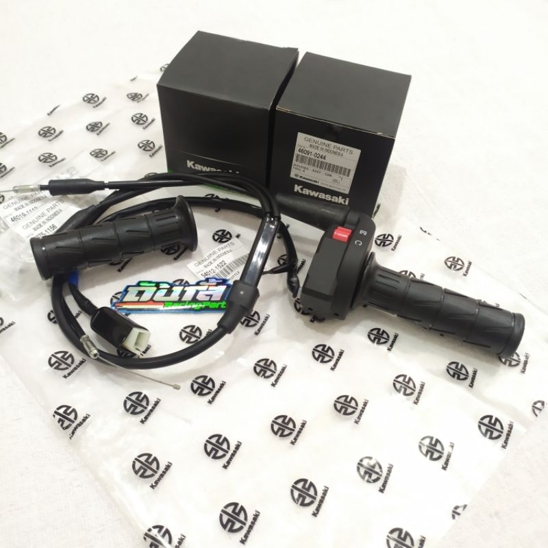 SET HOLDER SAKLAR KONTAK KANAN GAS NINJA 150 RR NEW INCLUDE KABEL TALI SELANG GAS SPONTAN HANDGRIP H