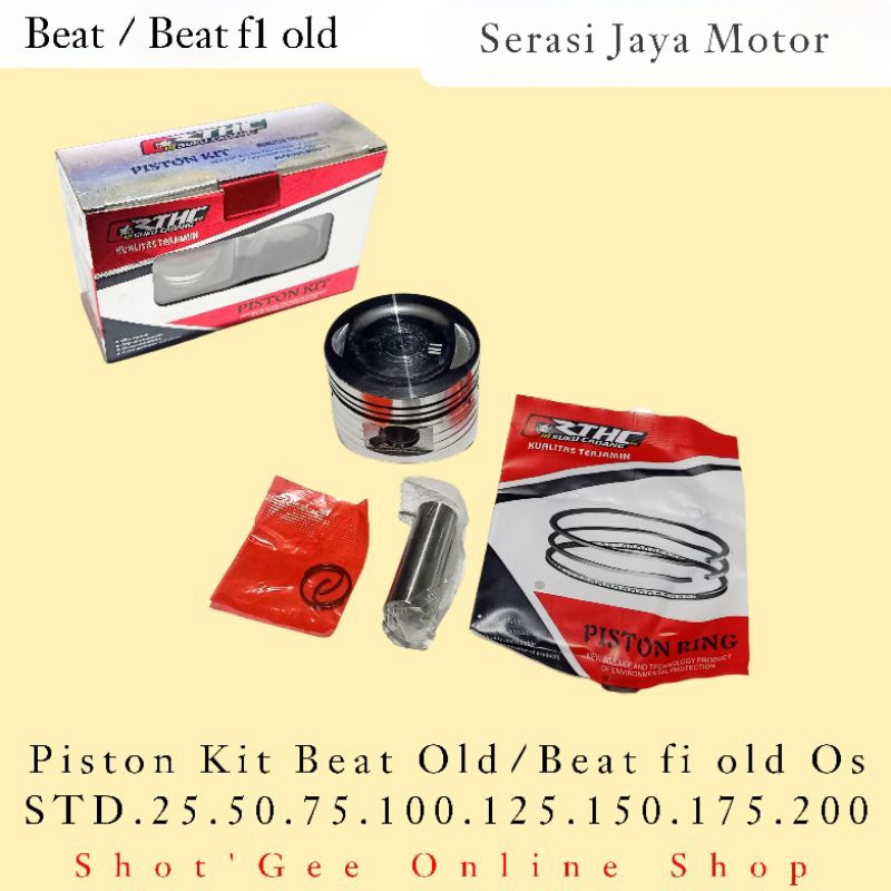 PISTON KIT SEHER THALLAND HONDA BEAT F1 LAMA / SCOOPY F1 OLD / SPACY F1 OLD