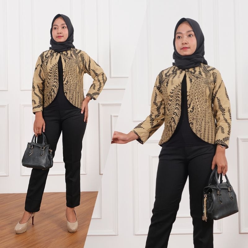 Bolero / Outer Batik Sogan Motif Bolak Balik - Naira Batik