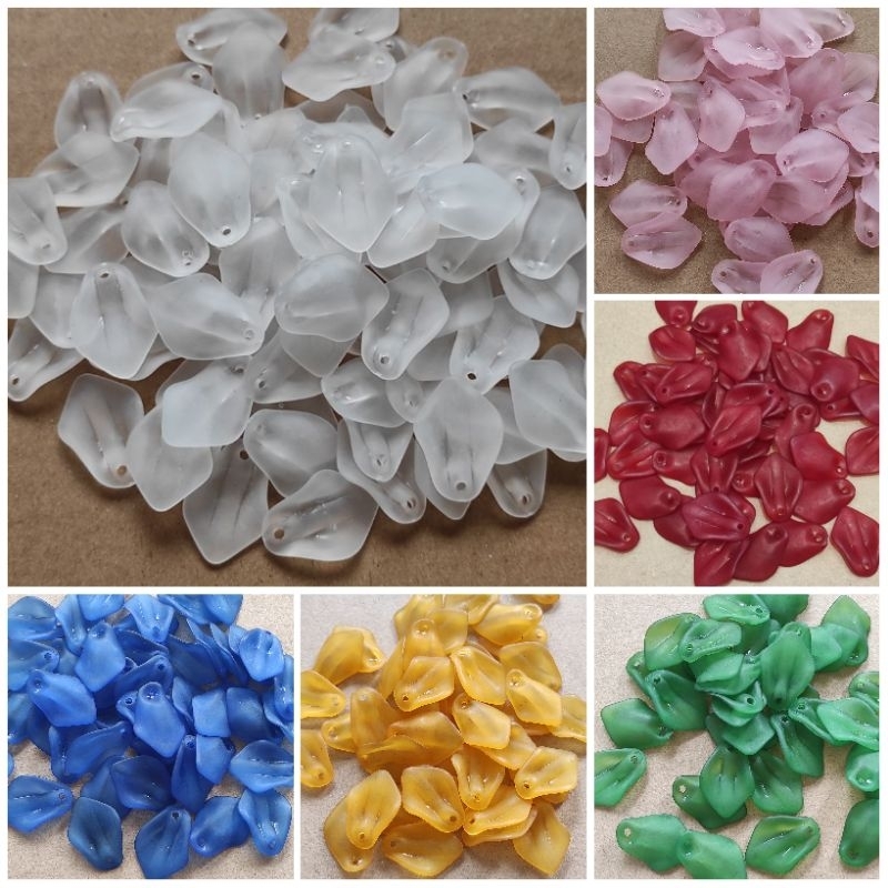 40pcs kelopak bunga petal belah kecil doff