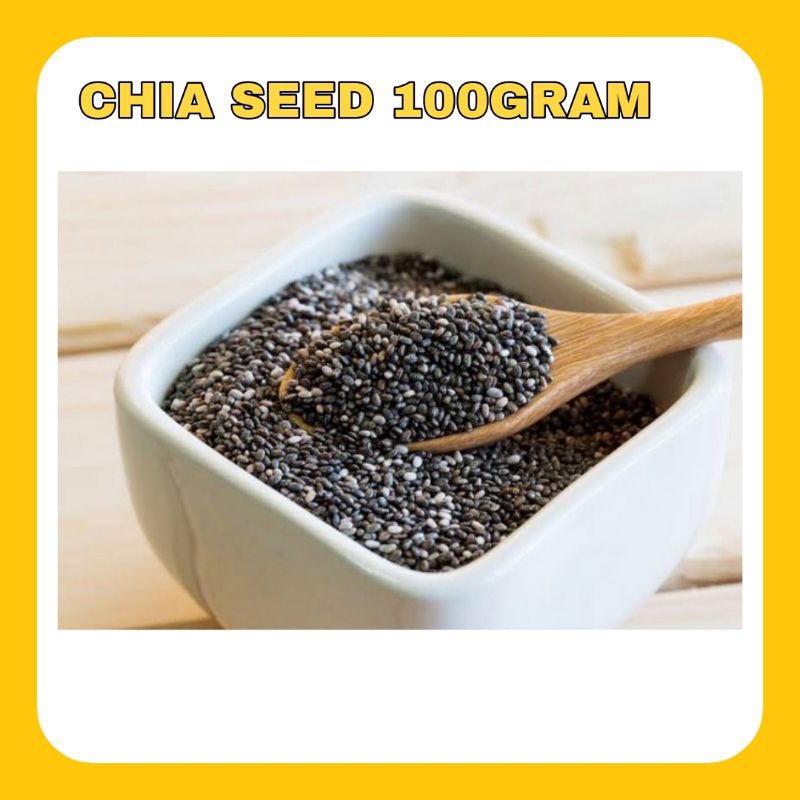 

Organic Black Chia Seed 100gr Premium Biji Chia Seed Mexico Chiaseeds Chia Seeds Golden Seed