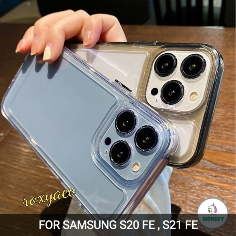 PREMIUM CASE BENING ANTI SHOCK SAMSUNG S20 FE , S21 FE SILIKON LIST COLOR FULL TRANSPARANT