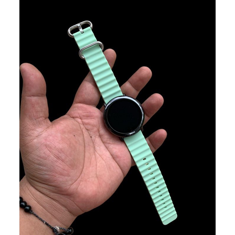 Strap Tali jam tangan Silicon tosca Smart watch 22MM