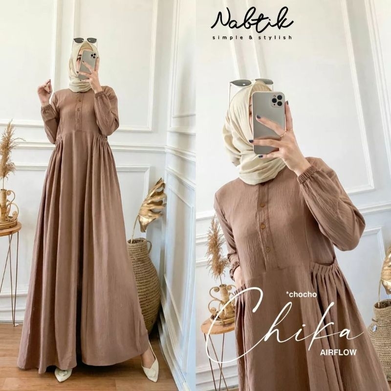 GAMIS CHIKA BAHAN CRINGKLE AIR FLOW PREMIUM LD 120