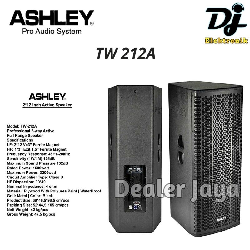 Speaker Aktif Ashley TW 212 A / TW 212A / TW212 A / TW212A - 12 inch