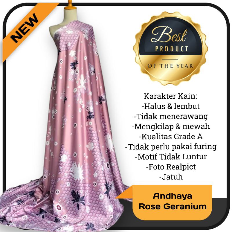 Kain Dr Silk Motif Andhaya harga setengah meter