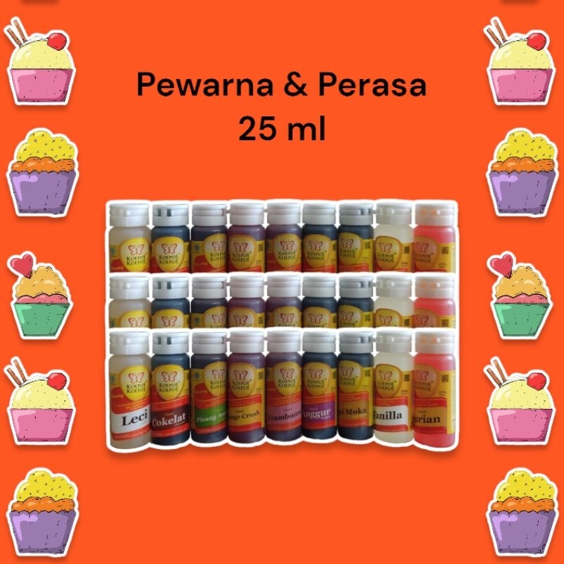 

Koepoe - Koepoe Pewarna dan Perasa Makanan 25 ml Original / Pewarna Kue Roti / Perasa Kue