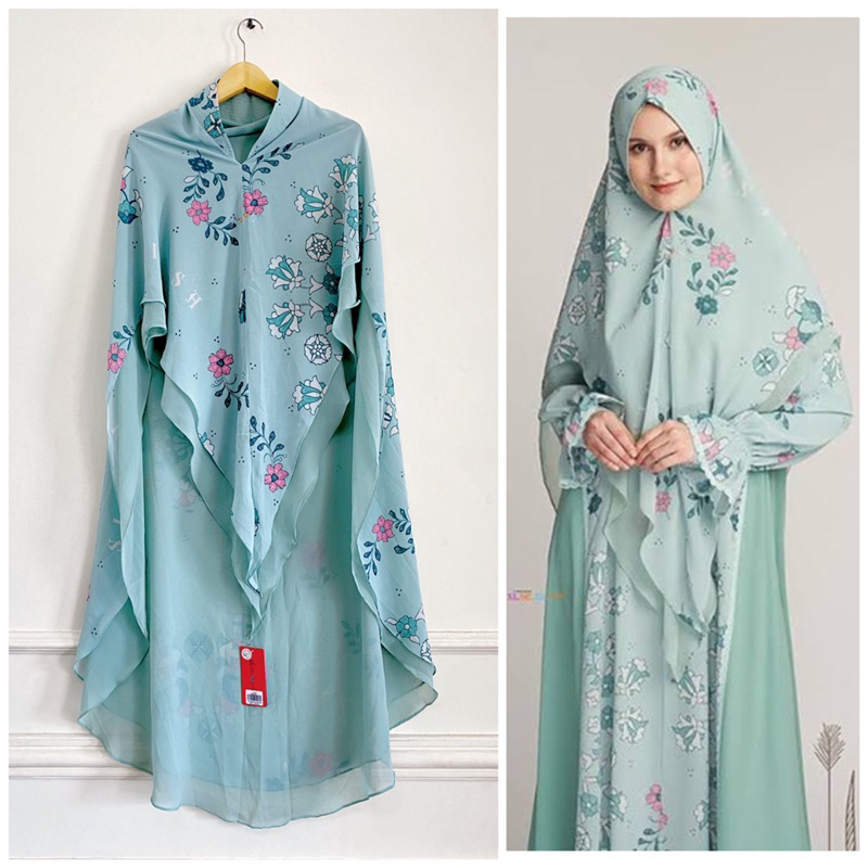 Sale khimar sisesa Ghaliya mint green