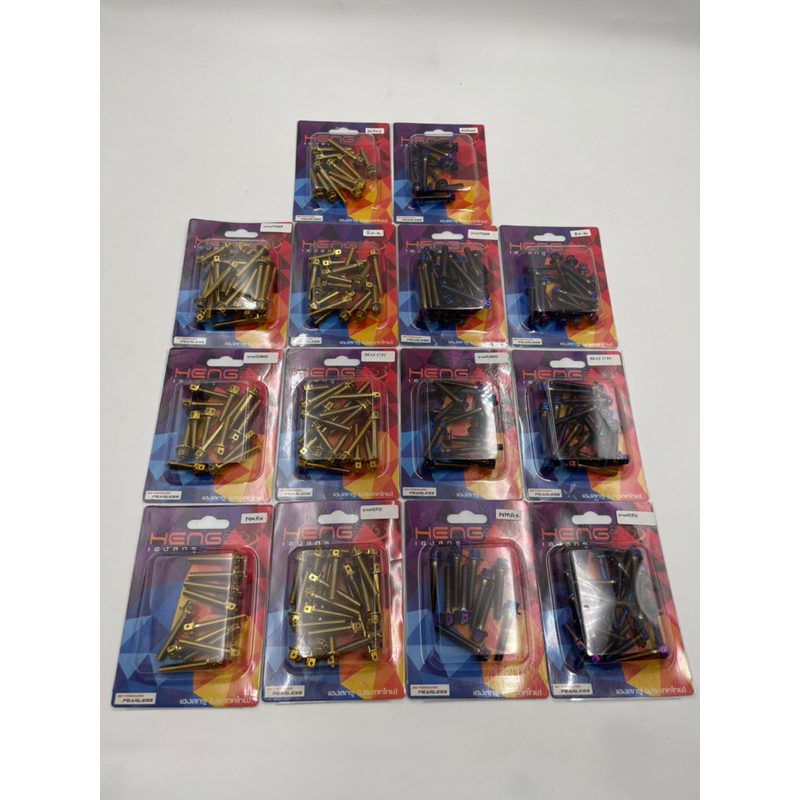 BIG HEAD FLOWER baut PROBOLT blok mesin kiri kanan TIGER CB GL MEGAPRO FU MIO BEAT RXKING NMAX AEROX by HENG gold dan blue burn