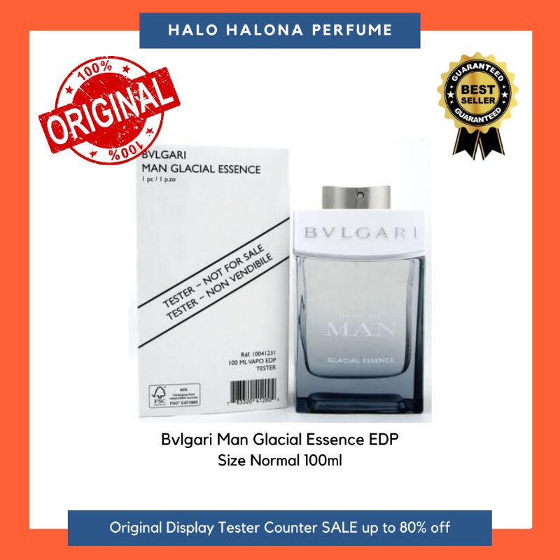 Bvl Man Glacial Essence EDP Box Tester Parfum Original Display Tester