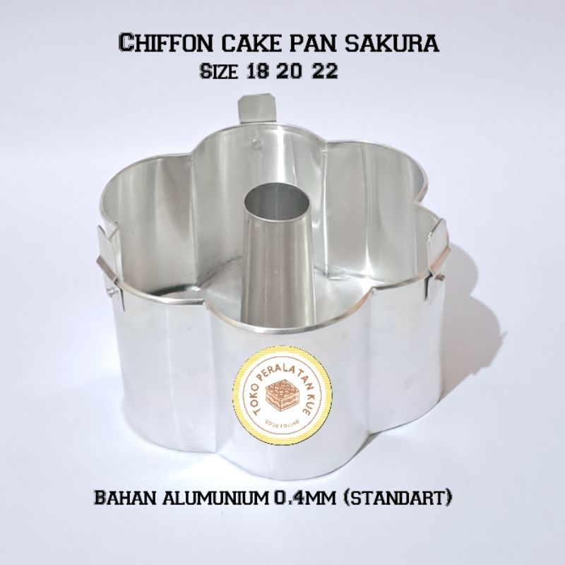 loyang chiffon cake sakura tinggi 11cm ukuran 18,20,22 bahan alumunium