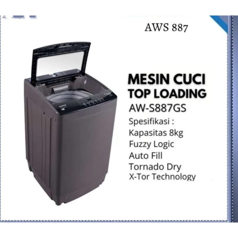 Mesin Cuci Sanken 8 kg ( Tabung Atas )