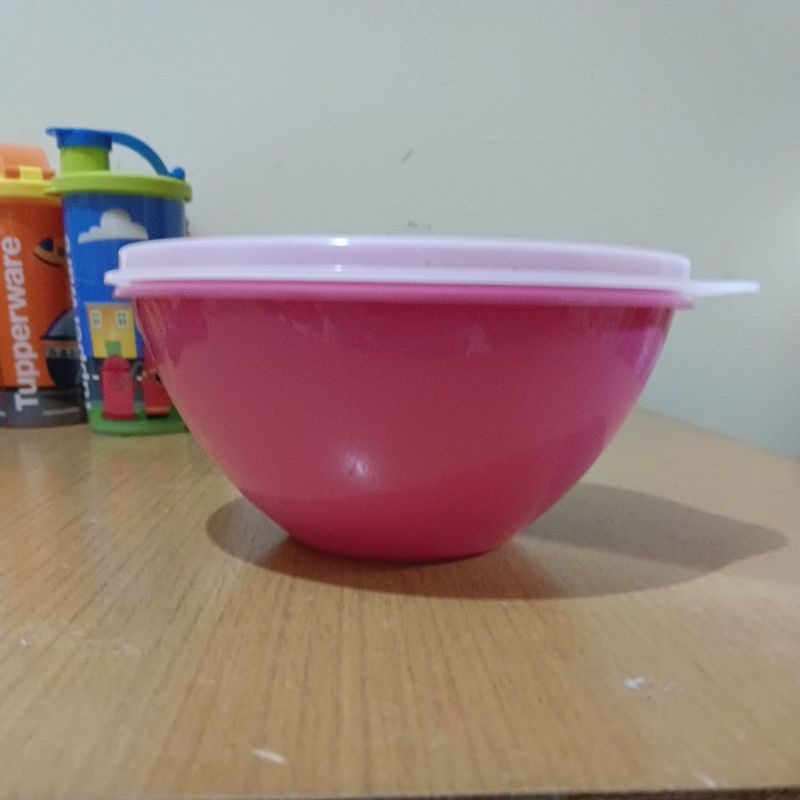 bowl pink tupperware