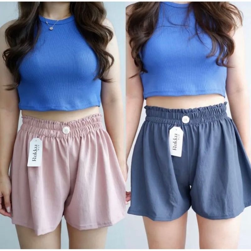 Caca Hot Pants Celana Pendek Wanita Crinkle Airflow