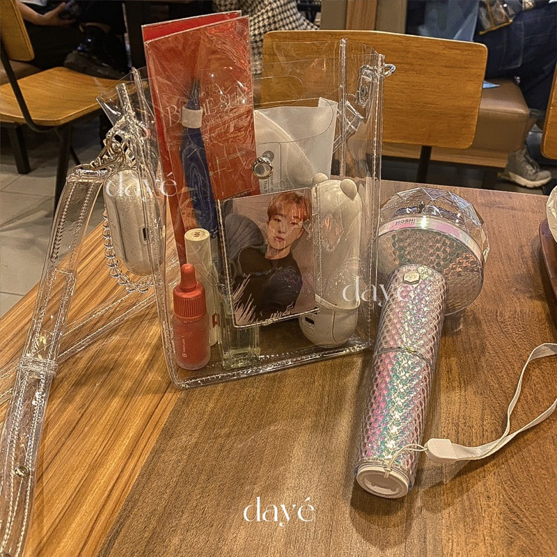 DAYE - Tas PVC Transparan | Tas Konser Kpop | Korean Bag | Sling Bag | Transparent Bag | Clear Bag