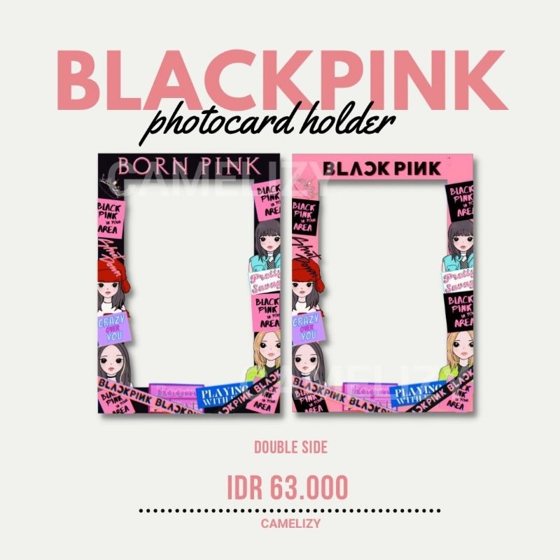 PRE ORDER CAHOL BLACKPINK BORN PINK double side  | acrylic photocard holder pc holder blackpink jenn