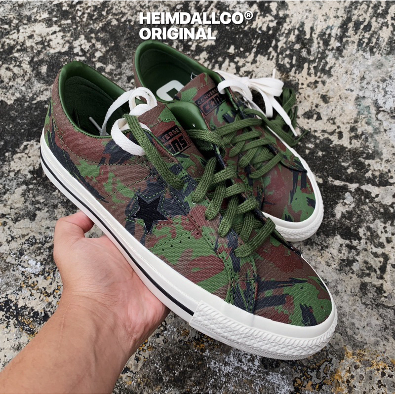 CONVERSE CONS ONE STAR PRO OX BRUSHSTROKE CAMO CYPRESS GREEN ORIGINAL
