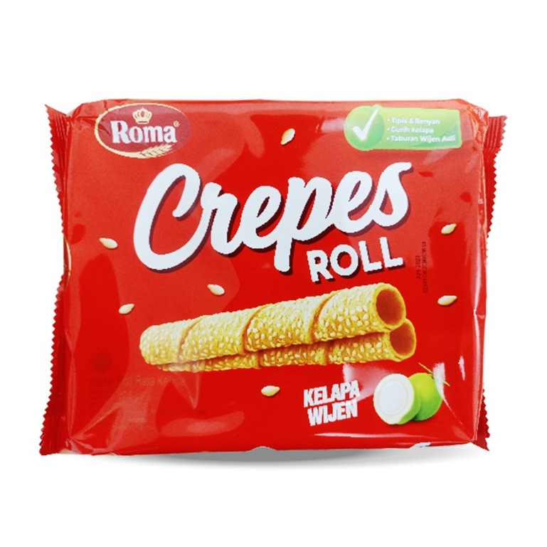 

ROMA Crepes Roll Kelapa Wijen 9 x 7.5gr (67.5gr)