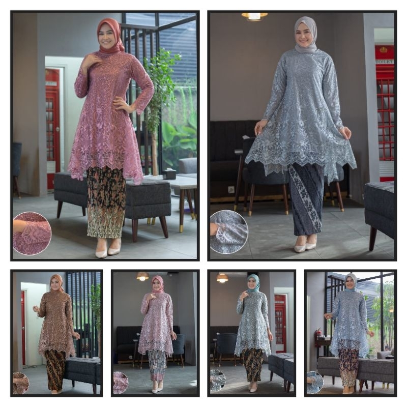 original stelan kebaya tunik Waka Dipa / kebaya pesta / kebaya muslim / kebaya jumbo / kebaya ibu be