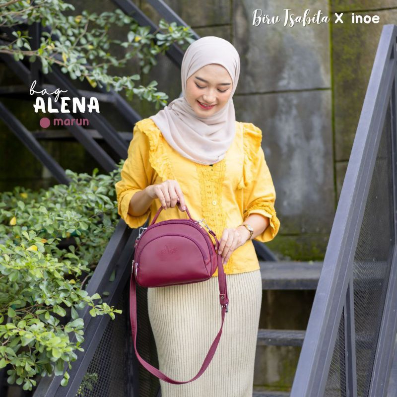 Inoe, Tas Slempang Alena, Tas Wanita Polos Anti Air