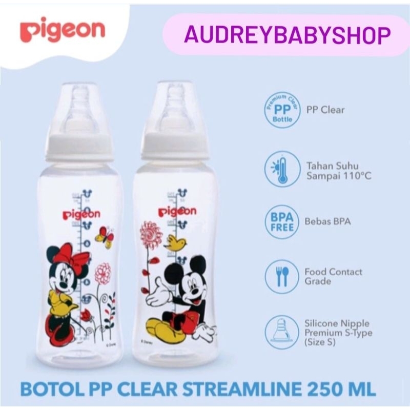 Pigeon Disney Botol Susu Standard / Slim Neck / PROMO botol Mickey Minnie Lusty Bunny Slim Neck