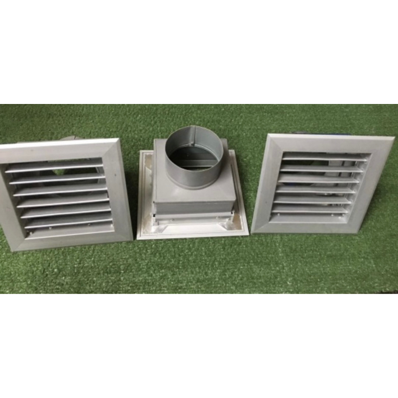 Grill ducting ac lobang angin exhaust 20x20cm ukuran dalam cerobong 4inch CAT PUTIH