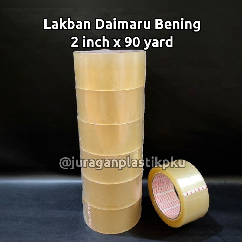 

Lakban / Isolasi / Selotip OPP Daimaru 2 Inch 90 Yard Bening & Coklat Solasiban 48mm 2inchi