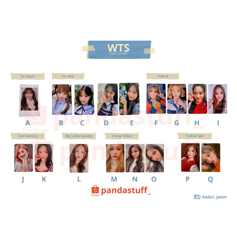 PHOTOCARD fromis_9 SAEROM HAYOUNG GYURI JIWON JISUN SEOYEON CHAEYOUNG NAGYUNG JIHEON