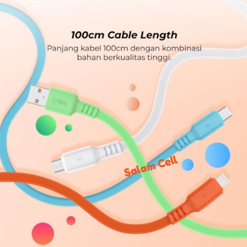 Kabel Data iphone OLIKE D202 kabel lightning fast Charging Original