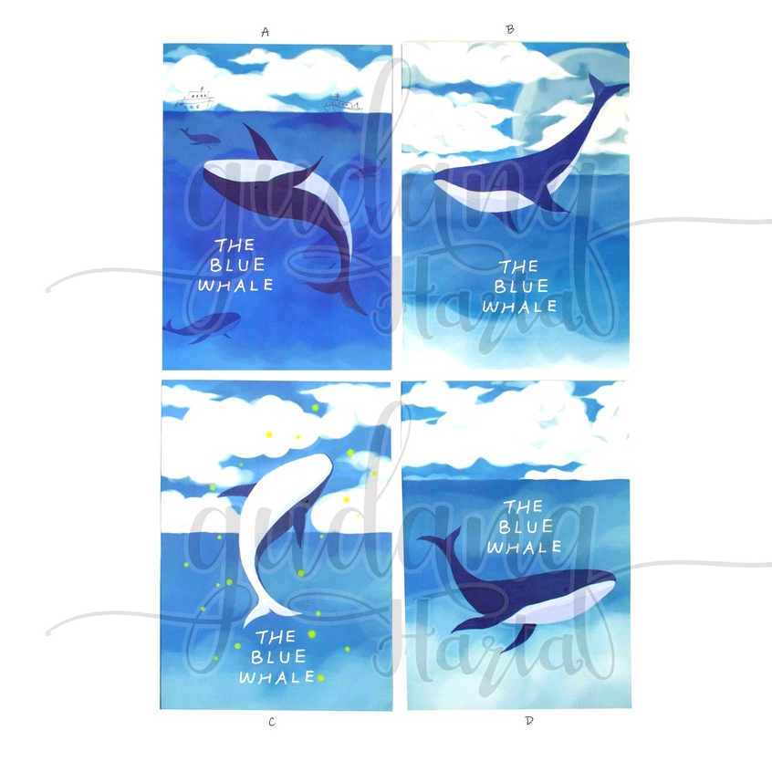 Notebook B5 The Blue Whale Buku Motif Ikan Lumba Lumba Lucu Notepad GH 308304