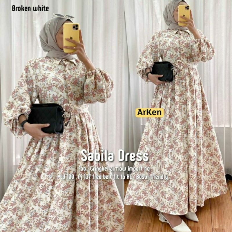 SABILA DRESS // MAXI DRESS  2 WARNA // ARKEN