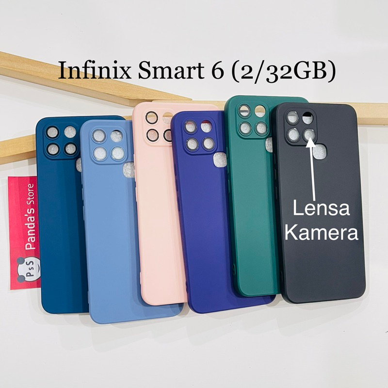 Case Infinix Smart 5 , Smart 6 2/32 , Smart 6 3/64 Lenspro Makaron Full Color Softcase Pro Lensa