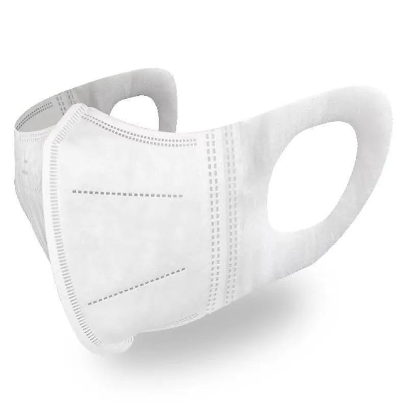 10PCS MASKER ANAK 3D STEREO DUCKBILL TALI LEBAR WARNA PUTIH POLOS TANPA MOTIF ANTI SAKIT NYAMAN DIPA