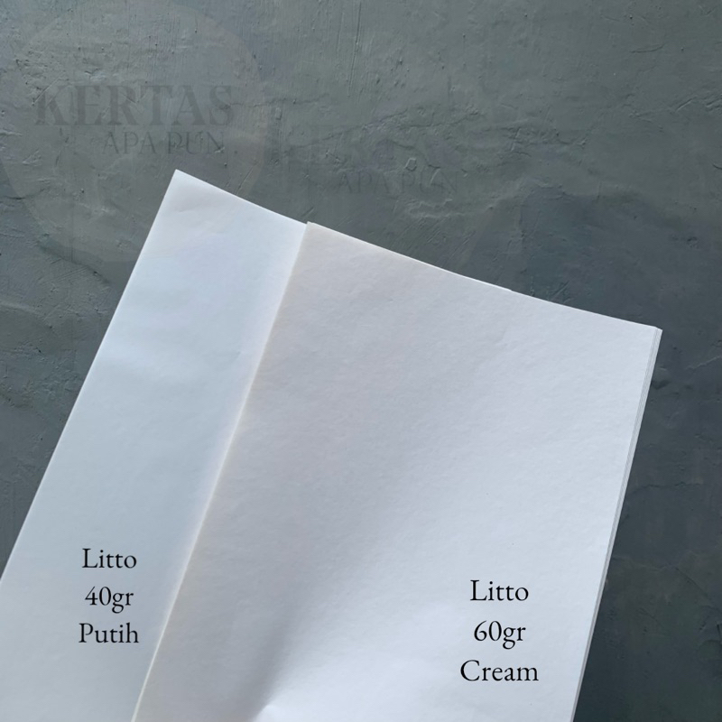 

Kertas Bungkus F4 Folio Litto Wrapping Paper Kertas Tisu Tissue Paper Kertas Baju Dorslag Glos Perlengkapan Packing 21.5 x 33 cm KERTAS DOORSLAG KERTAS HAMPERS KERTAS BUNGKUS SEPATU Vintage Warna Putih Cream