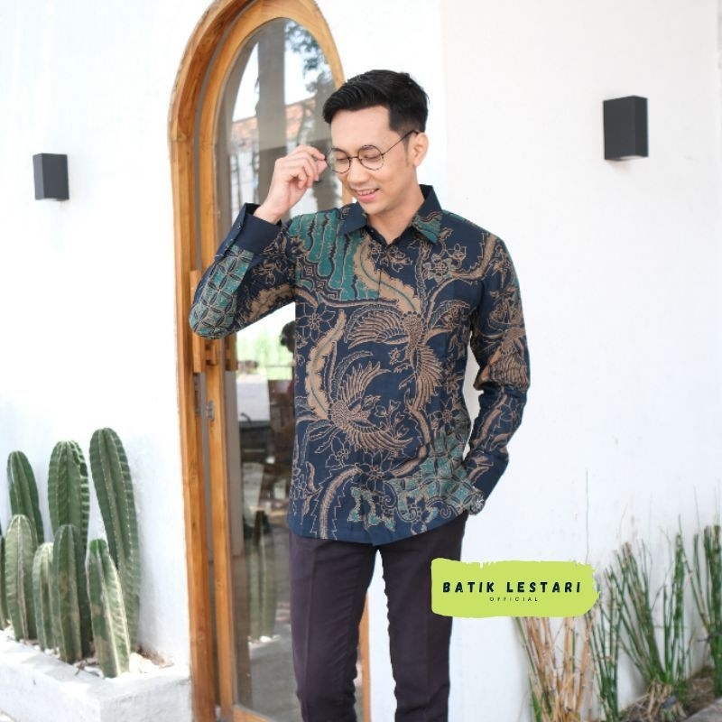 Baju Batik Pria Lengan Panjang Slim Fit Premium Modern Full Furing Katun Halus Sragenan