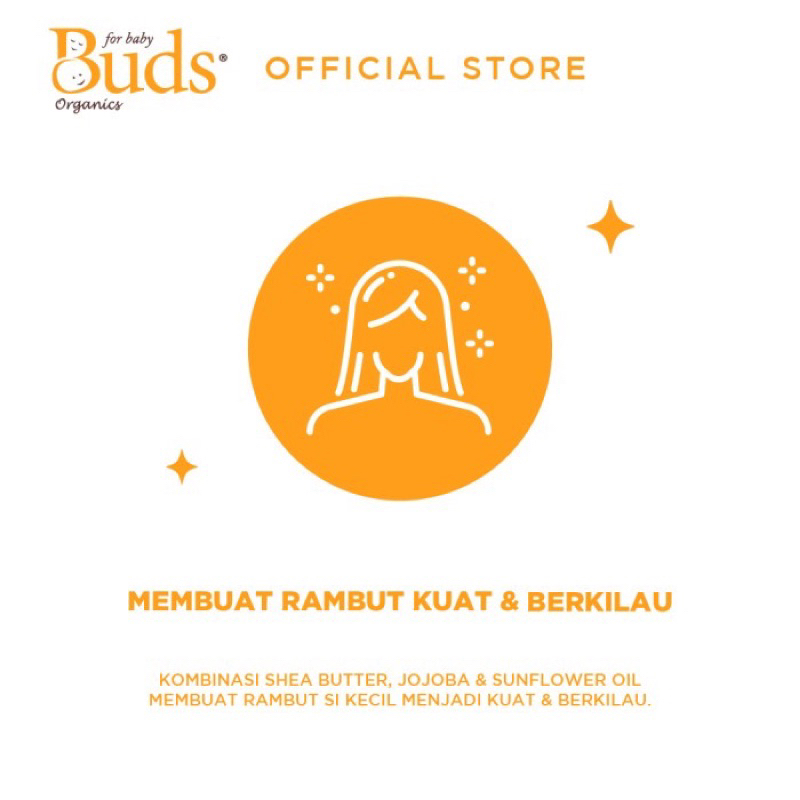 Buds Organics Kids Conditioner 100ml - Kondisioner Penghalus Rambut Anak