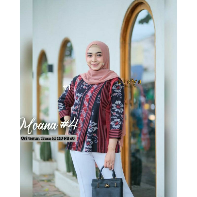 moana top batik by elsya || tenun troso ori LD110